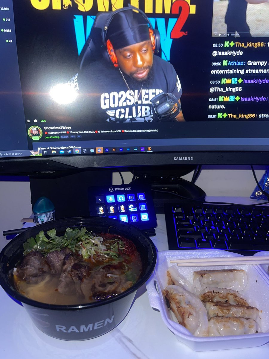 ItsJustTKttv's tweet photo. Had to spin the block on the spicy miso and beef ramen ๐ฒ๐คค watching @Showtime2Wavy before we go up tonight !! #bigcreatxr #thaking86 #KickStreamer #TwitchAffilate https://t.co/iuqwQhVb7t