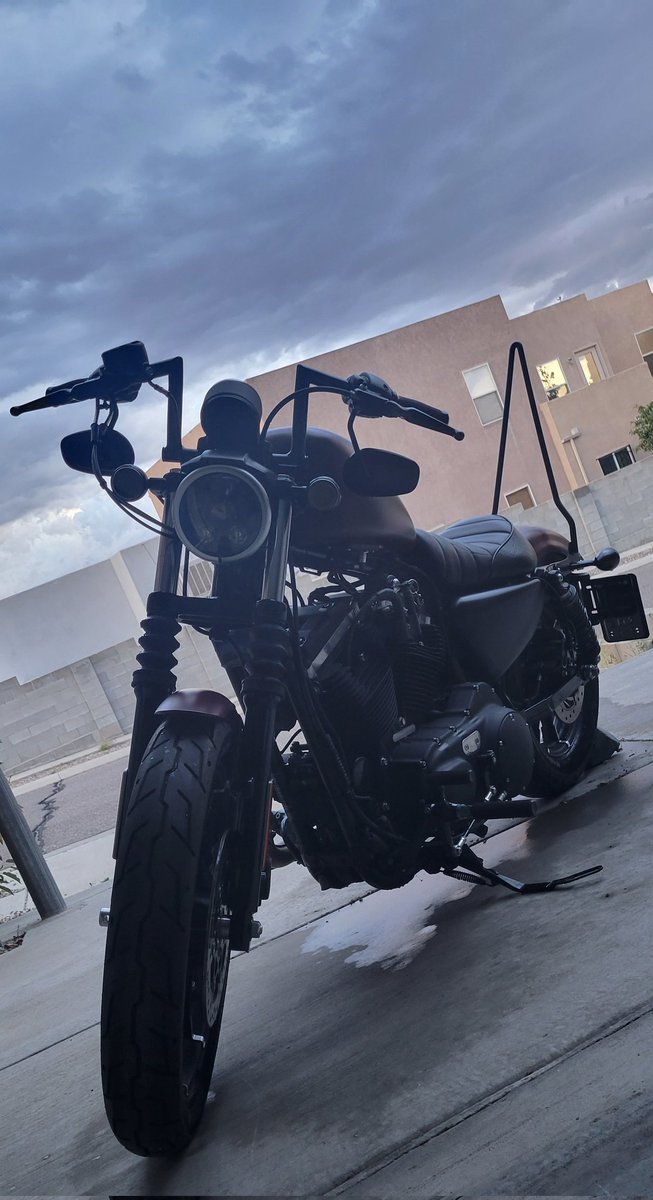 Cleaned up my bike this evening 🤩 #HarleyDavidson #Harley #Sportster #Iron883 #RedIronDenim #Motorcycle #Bike #TwoWheels #GirlsWhoRide #WomanRider #Fun #Saturday #SaturdayNight