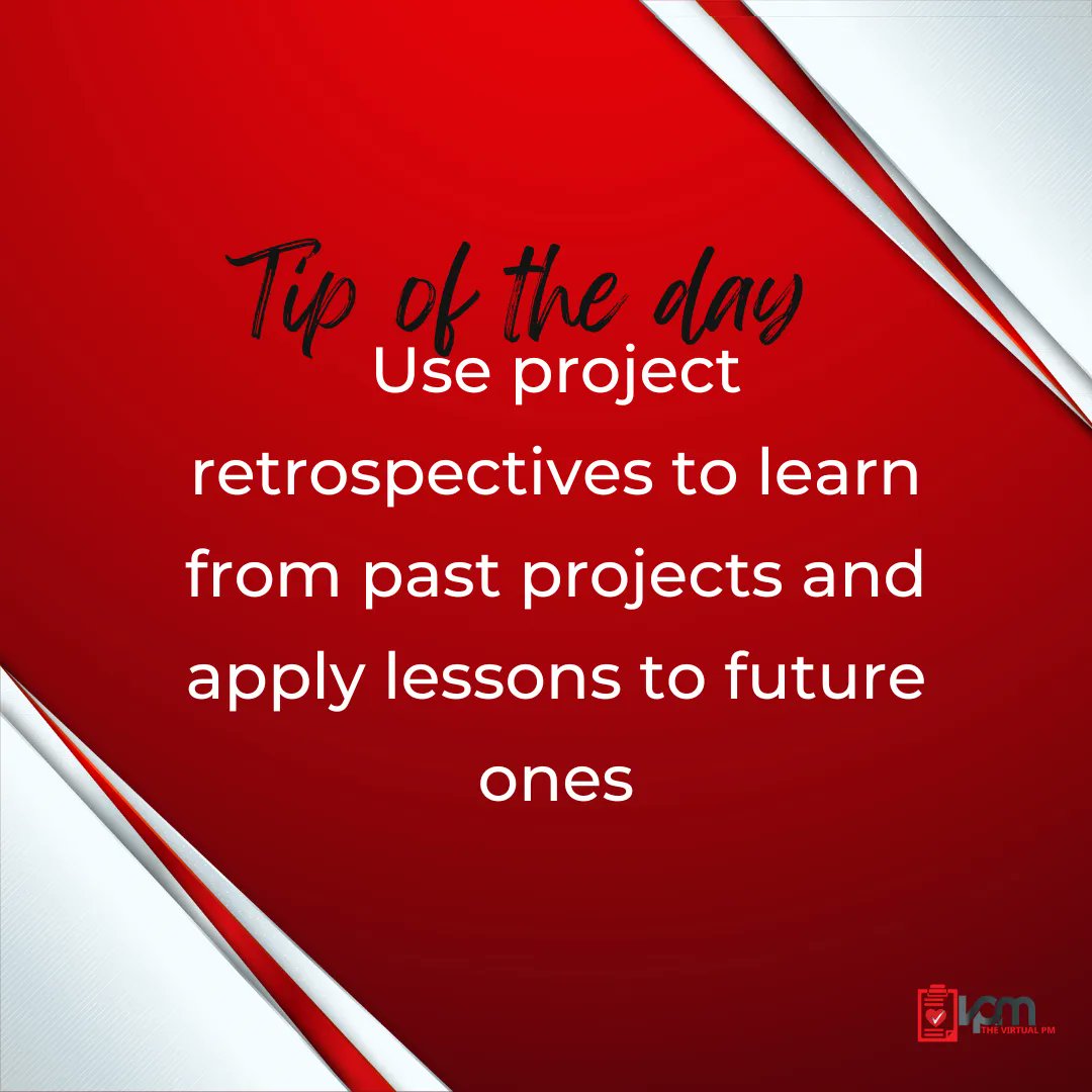We learn from past projects and apply lessons to shape brighter future initiatives. Contact us now! #TipOfTheDay#HealthcareProfessionals#HealthcareExcellence#HealthcareLeadership#TheVirtualPM#DonnaFranklinWest
#ProjectRetrospective#HealthcareLearning#GrowthMindset