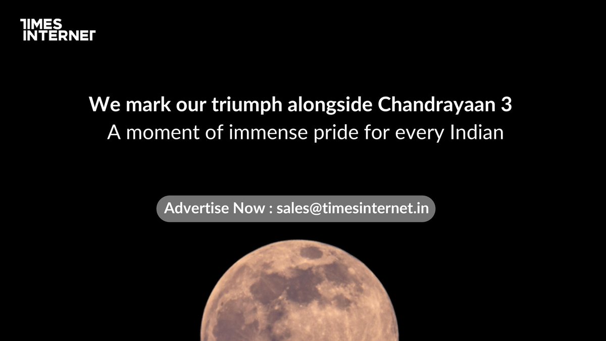 Just like Chandrayaan-3, Times Internet and its leading publisher's unwavering dedication to being India's premier digital news and information source continues.

#digitalmarketing #onlinepublishing #Chandrayaan3Landing