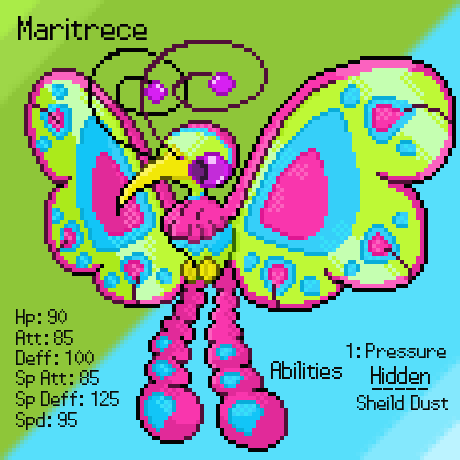 fakemongos875's tweet photo. Here's my submission for a bug type legendary bird, alongside some initial sketches; Maritrece (using the Spanish word for butterfly; mariposa).    
Maritrece migrate great distances, spreading a special pollen to help deliver spring to lands ravaged by winter storms.
 #300kMagik https://t.co/Ac3juzQAFB