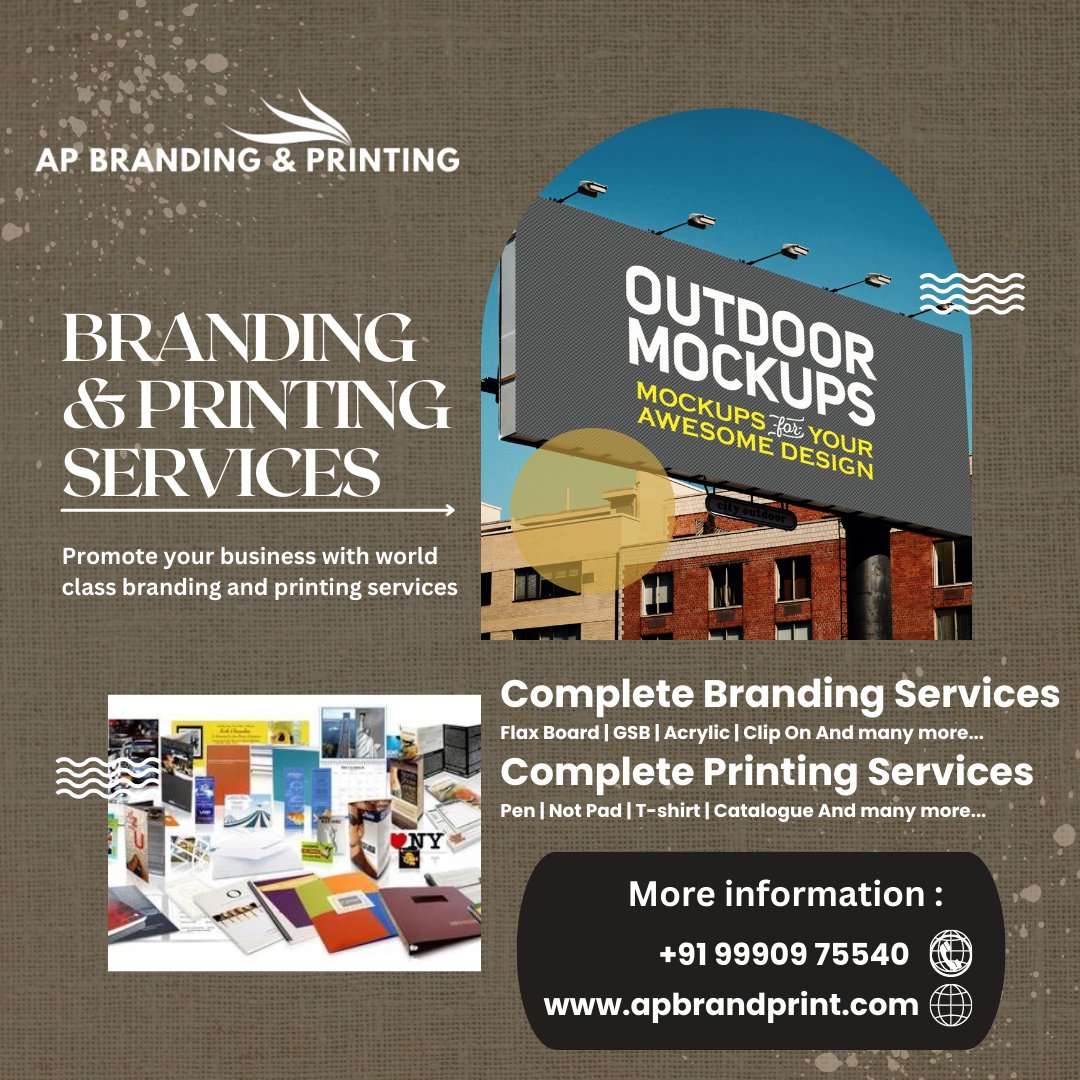 ApBrandprint's tweet photo. #APBrandprint provides you with complete customized branding and printing services that can enhance your brand reputation and awareness globally. #brandingdesign #flaxboard #gsb #acrylic #clip #printingservices #pen #notpad #tshirtdesign #catalogue #brandingandmarketing #branding https://t.co/znAoN7T5q1