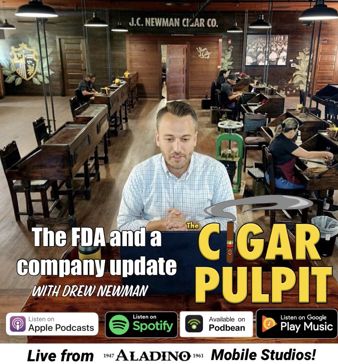 CigarPulpit's tweet photo. Check out our new episode where Nick is joined by Drew Newman of JC Newman Cigars to discuss the court victory over the FDA. We also discuss some of the other battles the industry still has to wage, and some updates as to things taking place at JC Newman and the factory El Reloj. https://t.co/z1tOUkbq79