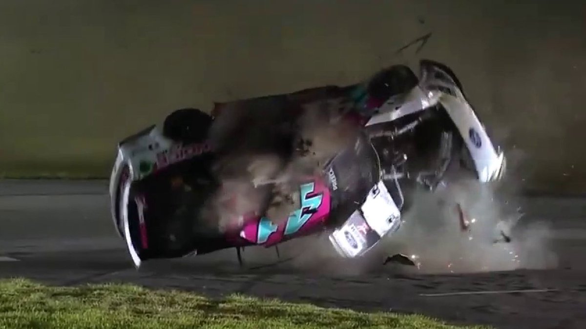 NASCARONFOX's tweet image. An unbelievably wild ride for Ryan Preece at Daytona. He is out of the car. These images don&apos;t feel real.