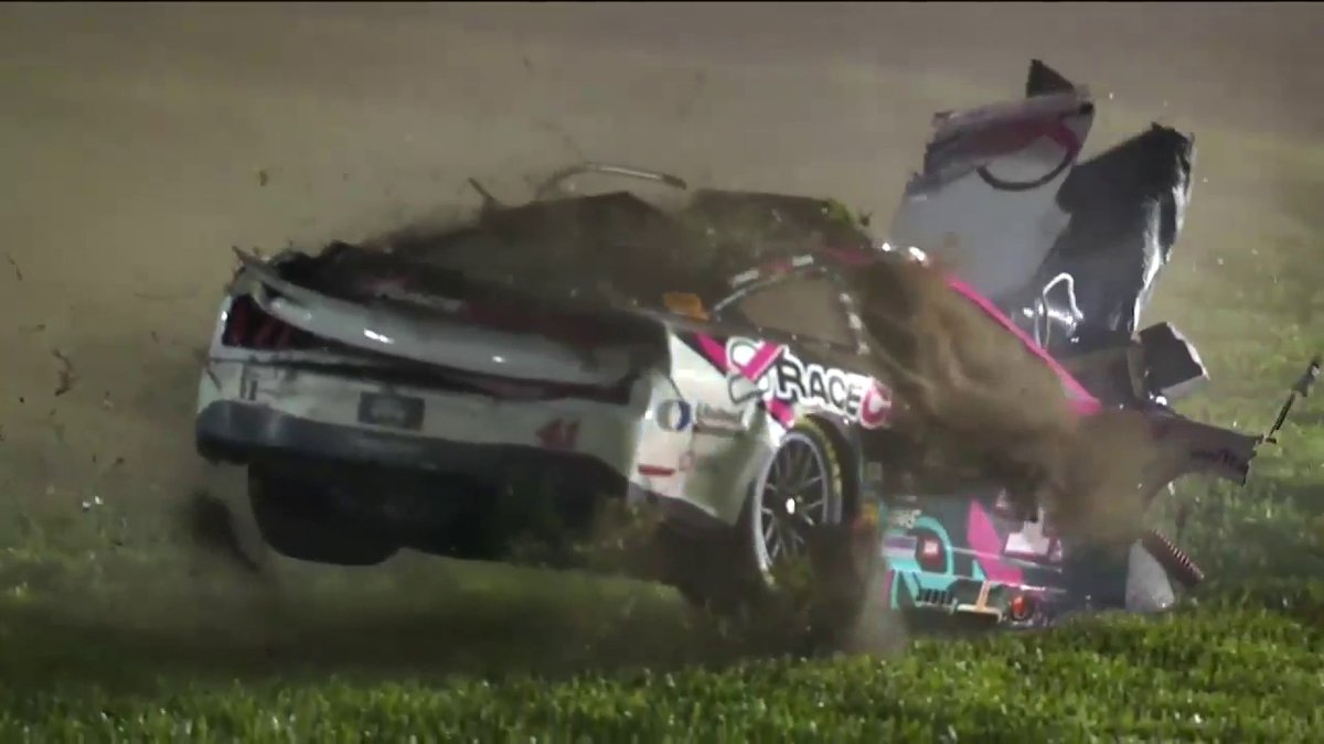 NASCARONFOX's tweet image. An unbelievably wild ride for Ryan Preece at Daytona. He is out of the car. These images don&apos;t feel real.