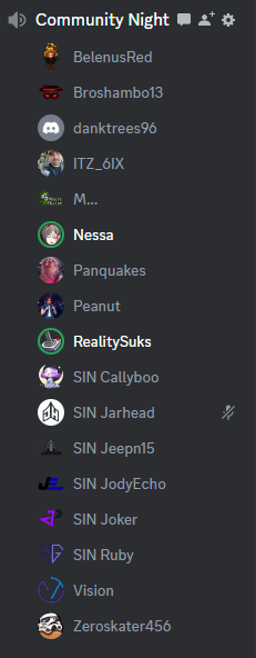 Want community nights like this?! Come join the discord and hang out with the SINers! 
#InSinWeTrust #communitynight