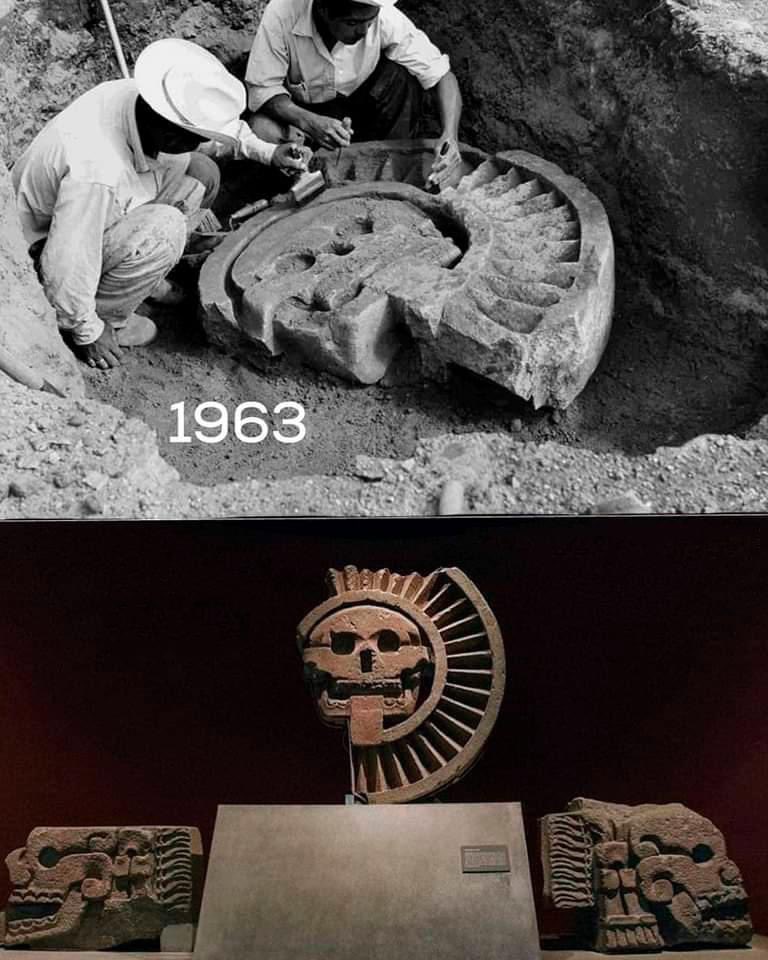 derek__olson's tweet photo. The disk of death, was discovered in 1963 at the foot of the Pyramid of the Sun, in Teotihuacan during an extensive excavation on the main avenue opposite it. In the course of this work, a diversity of tunnels linked to large monuments that emulated the underworld were discovered.
- 𝘷𝘪𝘢 𝘛𝘦𝘰𝘵𝘪𝘩𝘶𝘢𝘤𝘢𝘯 𝘛𝘝