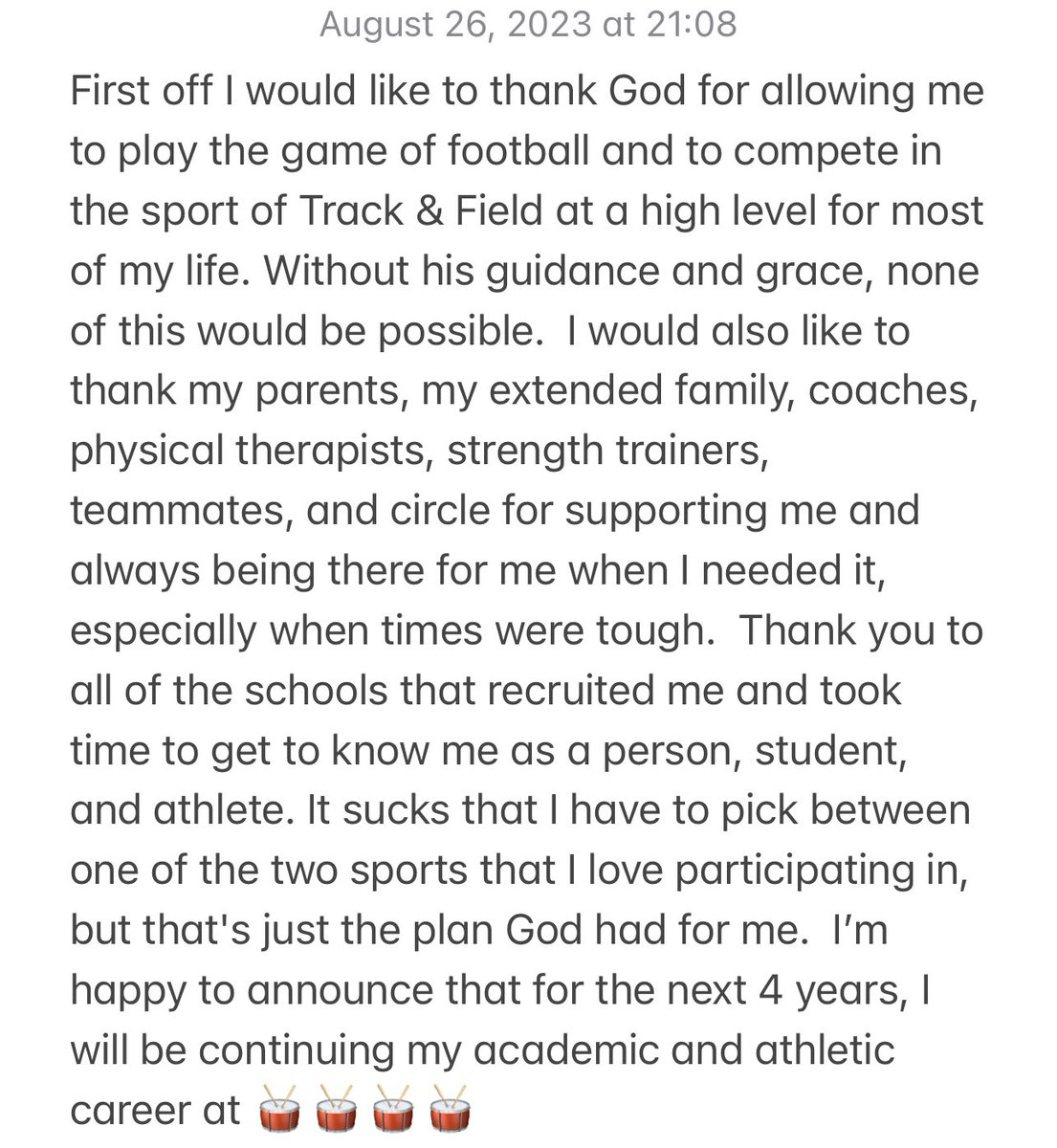 MrMalachiJames's tweet photo. 7,258%  committed!  @AF_Football @MarcBacote @coachcdjackson @CoachNickToth @AF_FBRecruiting @AF_TFXC @coachbook_ @TJTRAININGDAY https://t.co/NR7F9aTcvq
