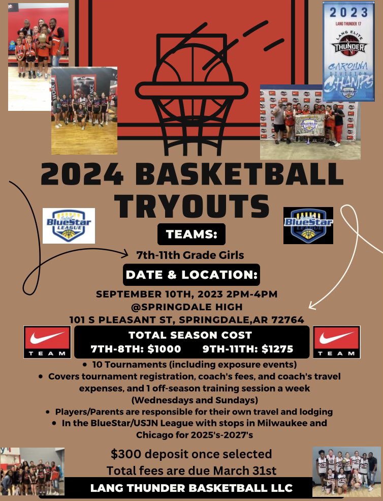 LangThunderGBB's tweet photo. https://t.co/sr0ByIIZMg

Make sure to lock in early!! We are going to have another great season in 24! #LangThunderBasketball #LangAcademy https://t.co/LrX1CtsH2U