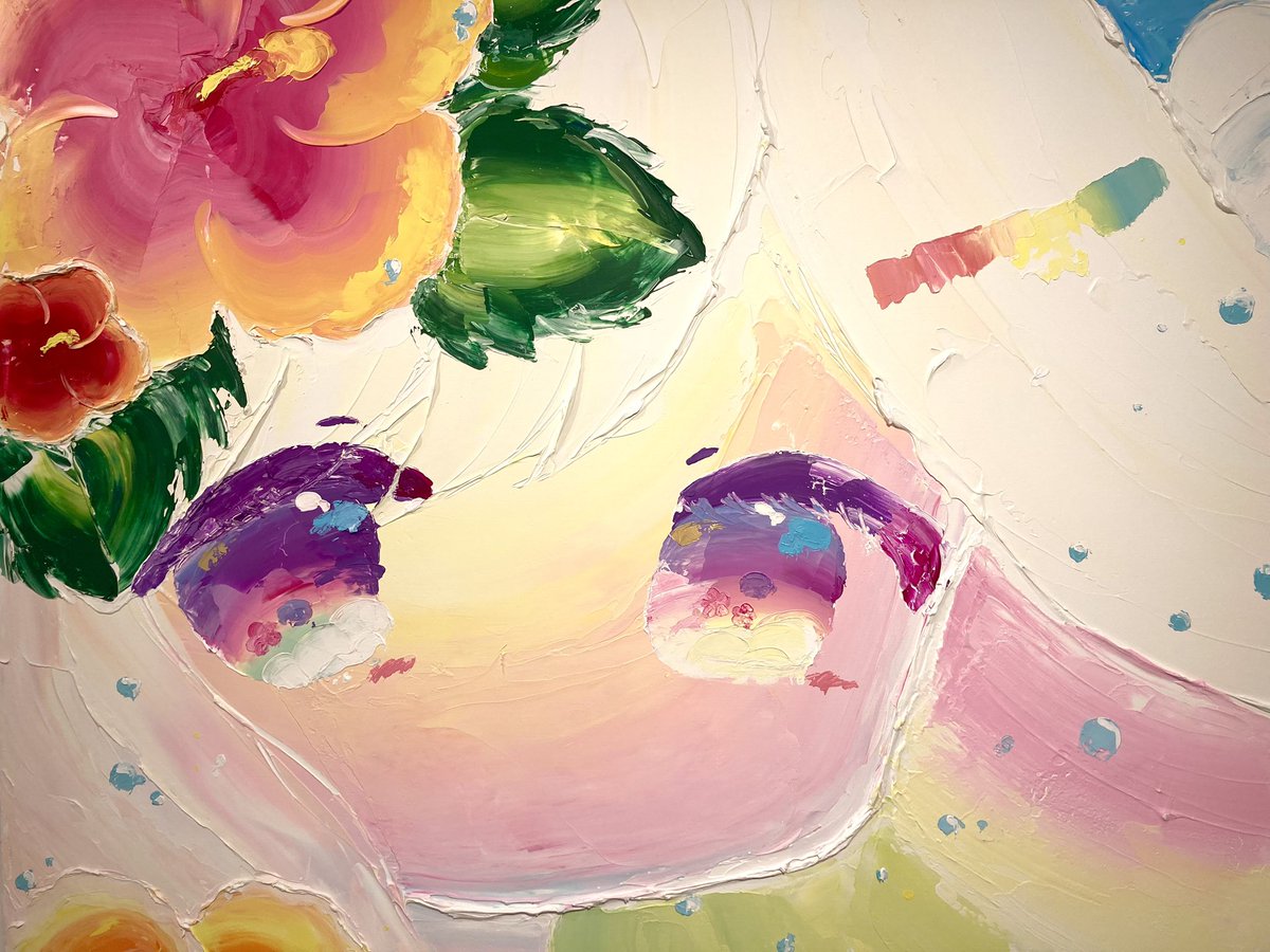 「小田さんの個展に行きました! 鮮やかで優しい眼差しの少女達を見る事が出来てあたた」|巽千沙都/ChisatoTatsumiのイラスト