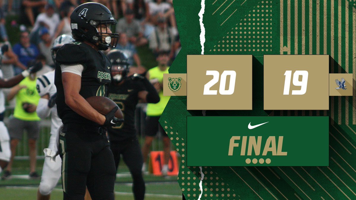 Rocky Mountain College Battlin' Bears (@battlinbears) on Twitter photo 🏈FINAL:
The Battlin’ Bears make a final stop on the two point conversion to begin the season 1-0!
🐻 T. Nobach: 284 passing yards, 2 TD
🐻P. Johnson: 12 tackles
🐻T. Reynolds: 1 INT, 1 FR, 4 Tackles
<a href="/Rocky_Football/">Rocky Football</a> | #ROCKYvsEVERYBODY 🏈FINAL:
The Battlin’ Bears make a final stop on the two point conversion to begin the season 1-0!
🐻 T. Nobach: 284 passing yards, 2 TD
🐻P. Johnson: 12 tackles
🐻T. Reynolds: 1 INT, 1 FR, 4 Tackles
<a href="/Rocky_Football/">Rocky Football</a> | #ROCKYvsEVERYBODY