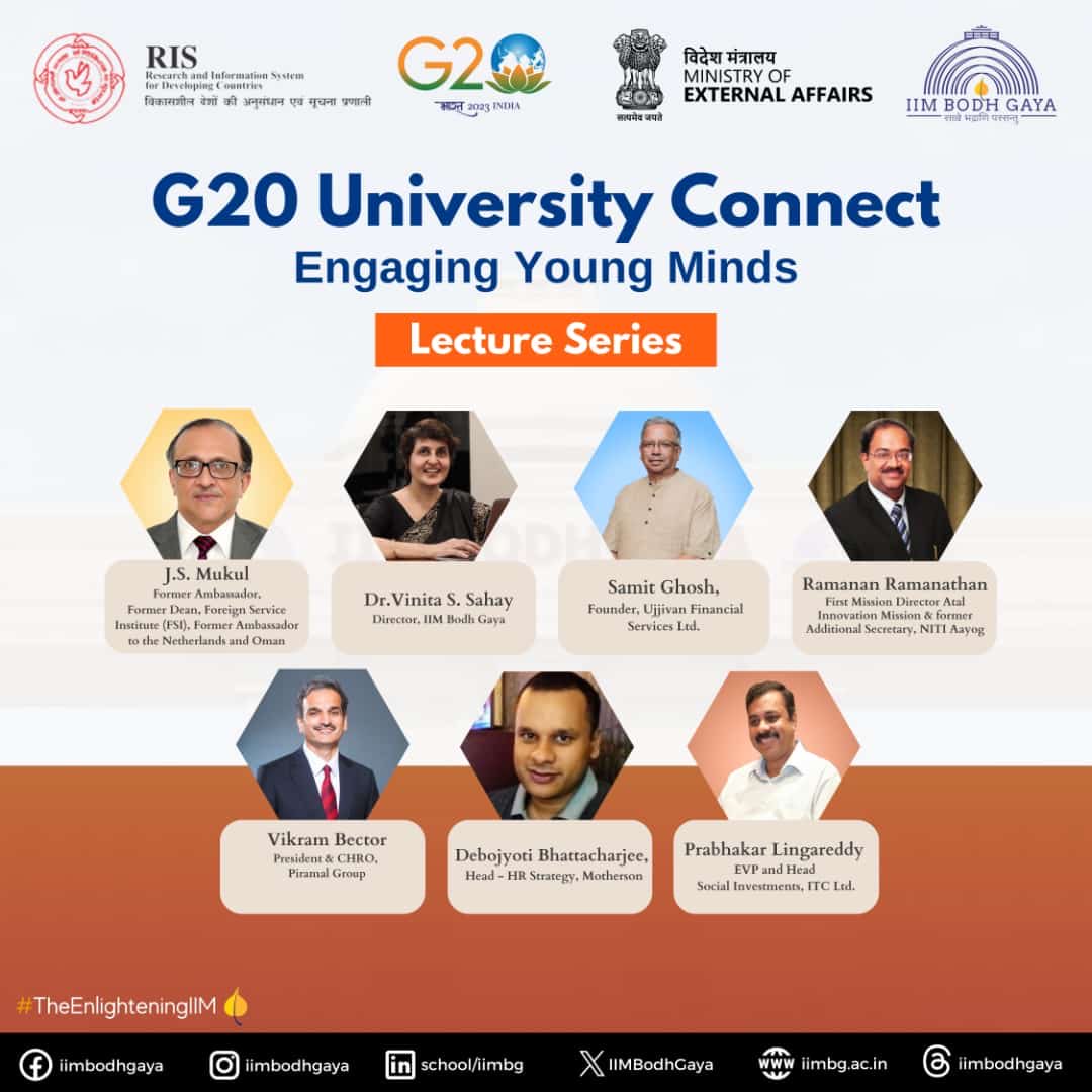 #g20 #guestlecture #universityconnect #g20summit #innovation #iimbodhgaya #ipm #emergingcareers #education #enterprenuership #entrepreneur #explore #mba #lectureseries #instagram