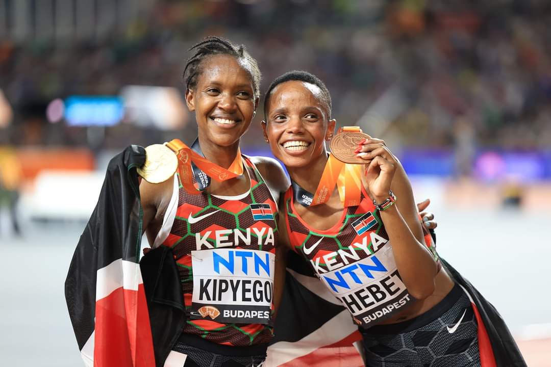 ray_omollo's tweet photo. To some Faith moves mountains. To us, she just races through the tracks to harvest Gold!

Congratulations Faith Kipyegon for winning the Women's 5000m in the World Athletics Championships!

You are the G.O.A.T!

Beatrice Chebet came third to earn us Bronze in the same race.

Congratulations Team Kenya!