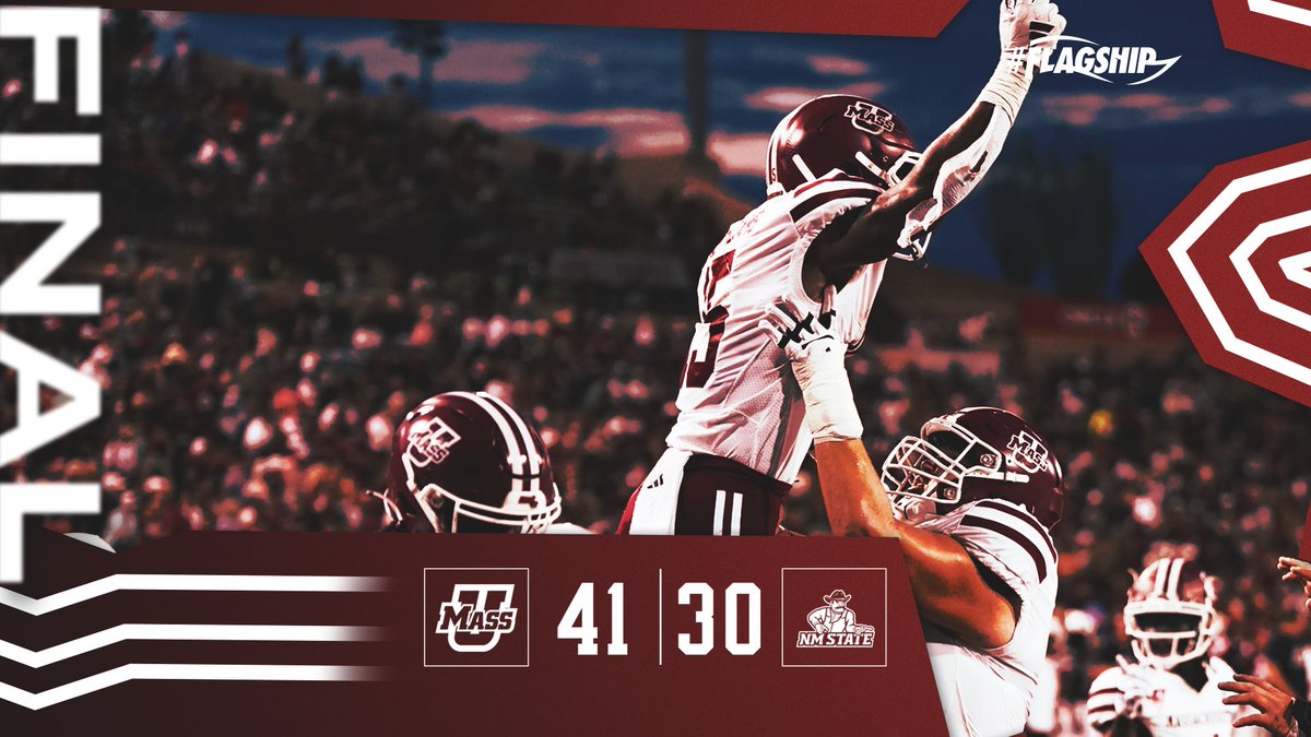 UMassChancellor's tweet photo. Congrats to Coach Brown and our Minutemen on a great opening night victory! #GoUMass @UMassFootball https://t.co/I5JTjWC2OO