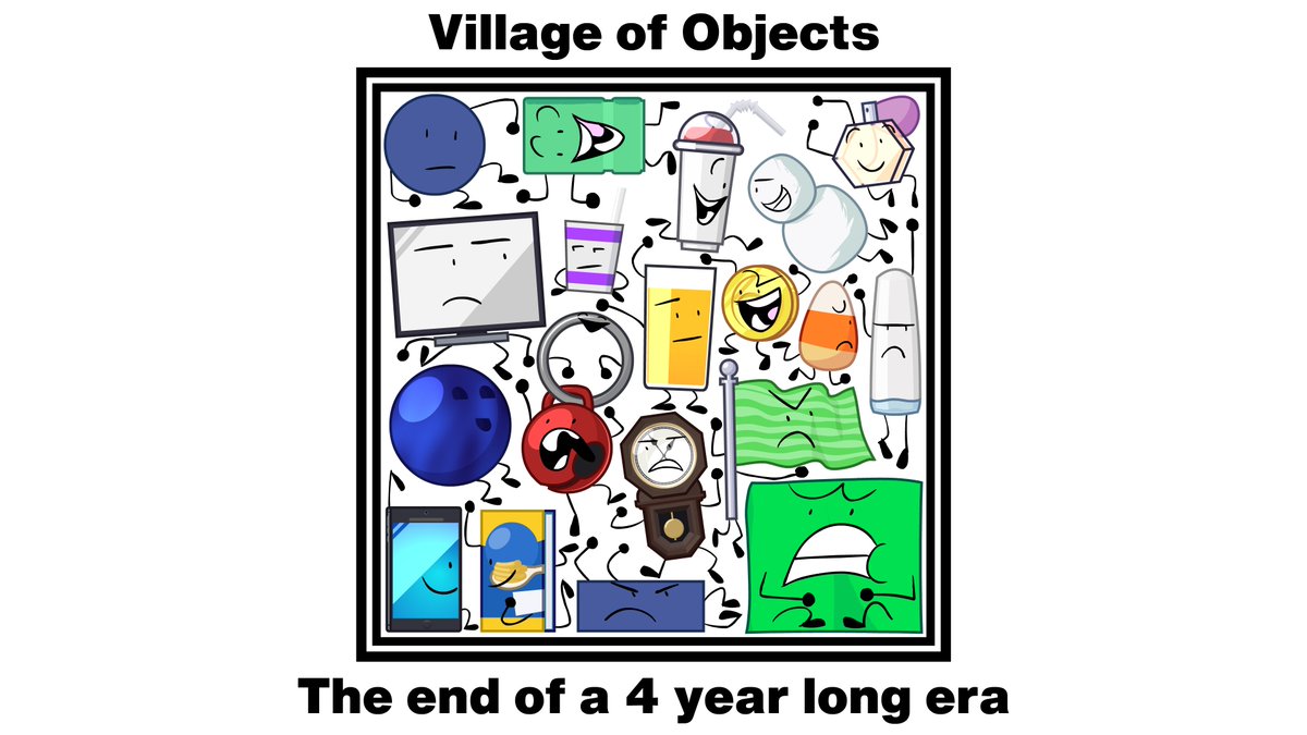 Forgot to post this after the finale was uploaded but GOODBYE VILLAGE OF OBJECTS! thanks for villaging our objects or whatever lol

#villageofobjects #osc #objectshowcommunity