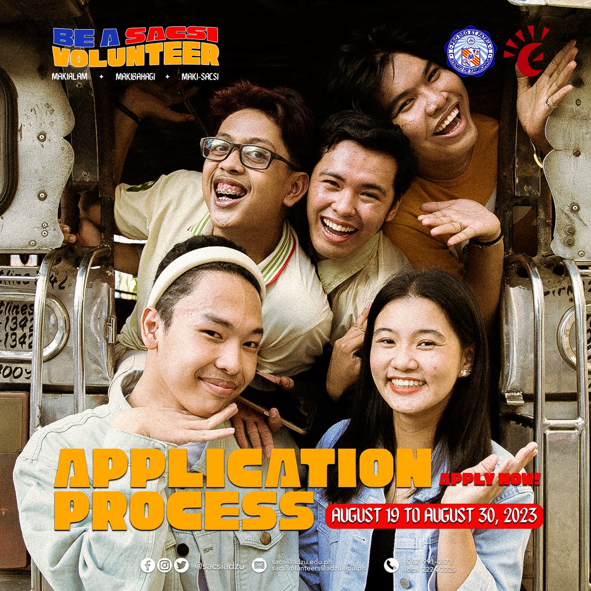 sacsiadzu's tweet photo. 🚍BEEP! BEEP!🚍 SACSI OFFICE! 
Sasakay na ang Batch 38!

Heads up AdZU Freshies! Here is the step-by-step application process to be one of the aspirants SACSI volunteers. 🤩 https://t.co/9c6Qug8cPA