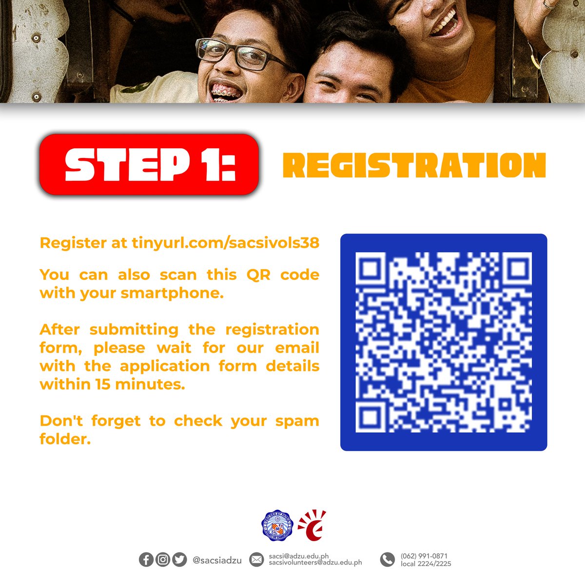 sacsiadzu's tweet photo. 🚍BEEP! BEEP!🚍 SACSI OFFICE! 
Sasakay na ang Batch 38!

Heads up AdZU Freshies! Here is the step-by-step application process to be one of the aspirants SACSI volunteers. 🤩 https://t.co/9c6Qug8cPA