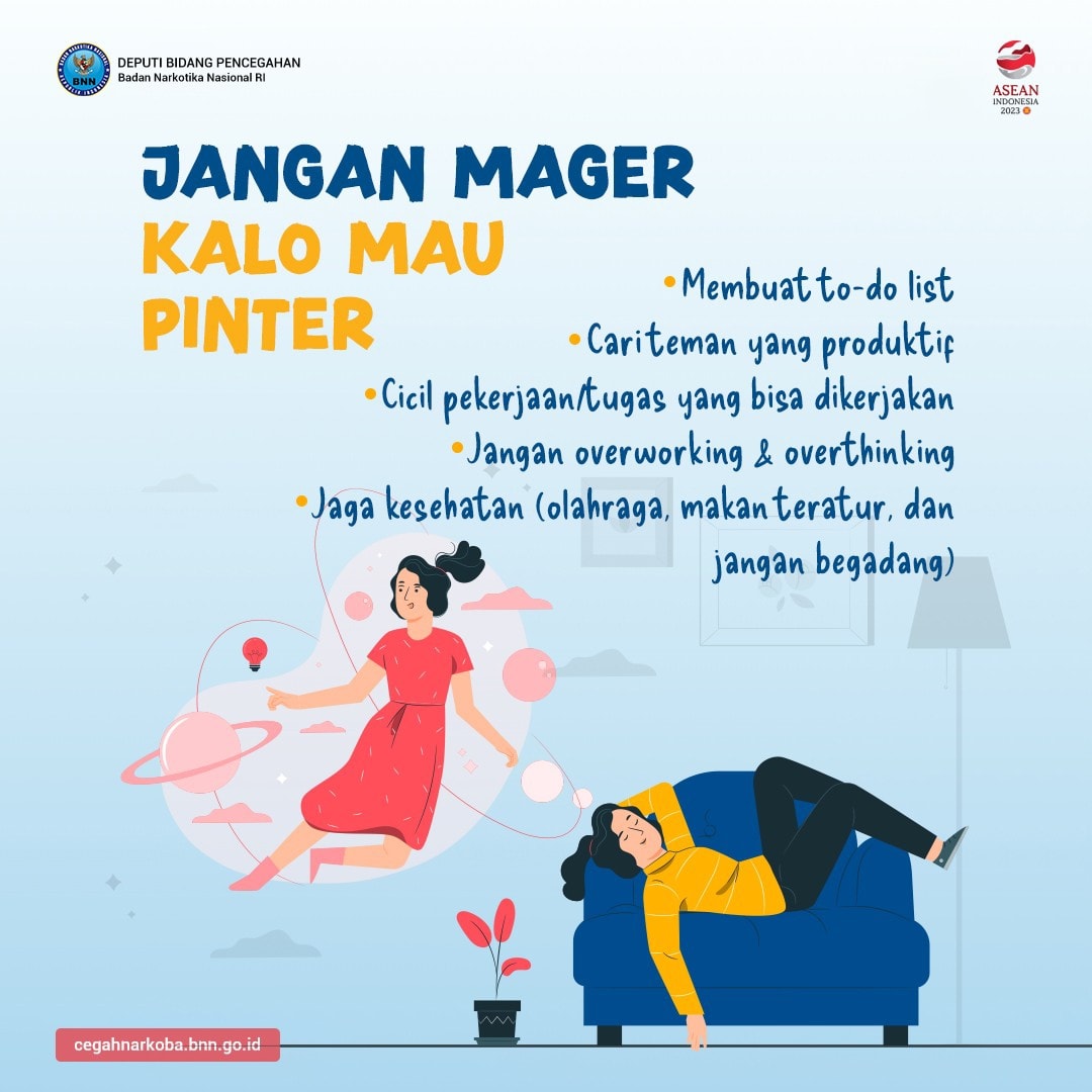 INFOBNNKKOBAR's tweet photo. Kejar cita-cita Sobat Cegah setinggi mungkin dengan menjadi orang yang rajin dan tetap jauhi narkoba, Salam War On Drugs!๐ฅฐ
#tips #mager #mageran #pintar #cegahnarkoba #pencegahan #bnn #deputipencegahanbnn #WarOnDrugs #IndonesiaBersinar https://t.co/S8dR8cmFoU