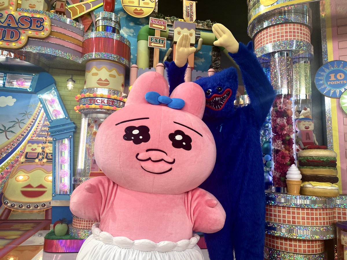 akko_tbs's tweet photo. 【アッコにおまかせ！】
2023年下半期さらに大ブレイクしそうなキャラ✨
おぱんちゅうさぎとハギーワギーがスタジオに来てくれました👏✨
アッコさんとも記念撮影📸✌️

#おぱんちゅうさぎ 
#ハギーワギー  #PoppyPlaytime https://t.co/qSWXH6yx6J