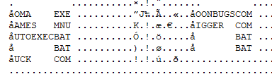 BaudBand's tweet photo. Looks like someone tried to run DIGGER, realised it didn't work and deleted it - PC archelogy is fun sometimes. I'm assuming the other program is "DUCK .COM" and not something else https://t.co/Um4KtCdTmh