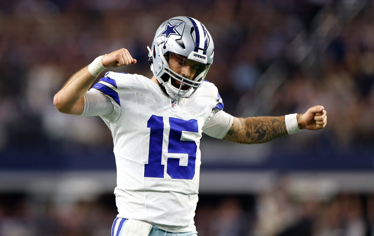 Will Grier on Saturday night with the Dallas Cowboys: - 35 passing attempts - 29 completions - 83% completion - 305 passing yards - 2 passing touchdowns - 10 rushing attempts - 53 rushing yards - 2 rushing touchdowns
