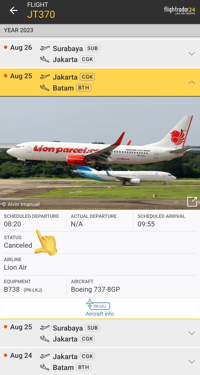 Bila membeli tiket, sebaiknya jangan gegabah. Sempatkan sedikit waktu buat cek flight number di FR24. Evaluasi penerbangn flight number tersebut seminggu ke belakang. Kalau merah semua, sebaiknya dihindari.
Ini tidak terjadi di Layen saja, banyak maskapai lain yang serupa.