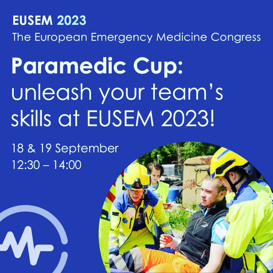 Paramedics & ambulance-nurses 🚑, join us at EUSEM 2023 in Barcelona next month...
Compete with other EMS teams in our new 'Paramedic Cup' 🥇🥈🥉