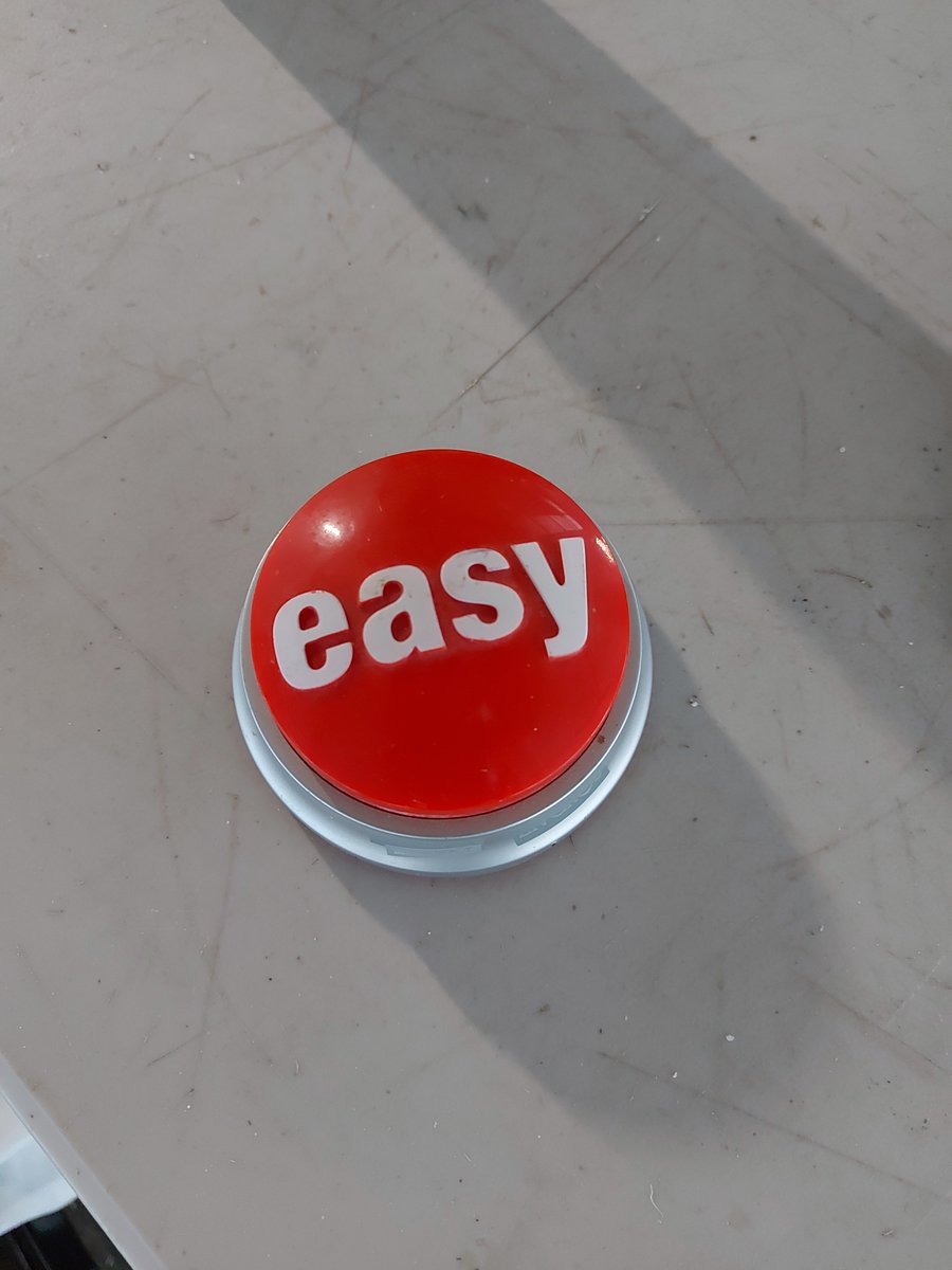 Every workplace should have one…  we  usually  use  it  after  we  fire  people.  When  they  were  asking  for  it  of  course!  

#easybutton #Easy #workplacehumour #funny #constructionfunnies