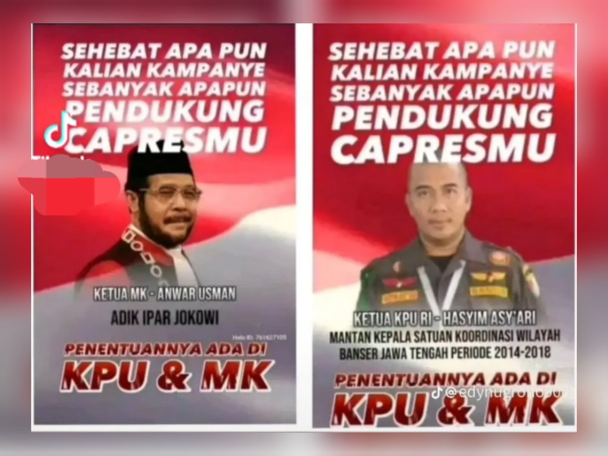 Sehebat apapun Capresnya. Sehebat apapun Klian berkampanye, dan Sebanyak apapun pendukung Capres. Waspada dan Awasi 2 Orang ini, jangan lengah Saudaraku, Perjuangan Klian bisa dihancurkan.