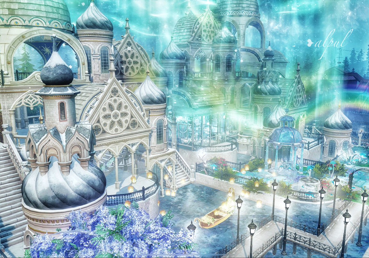 puru_Ma's tweet photo. 新しいテーマプランの
氷河の夢テーマプランで街並み建築してみました🌙*.｡

2つで1つの尖塔なのですが、壁のような判定という不思議な建材だったので楽しめました(,,>  <,,)

よかったら参考にしてみてください＞ ̫＜♡
家具配置は徐々に……しませn😅💦

#ライフアフター建築 https://t.co/KC3nJKJXp7