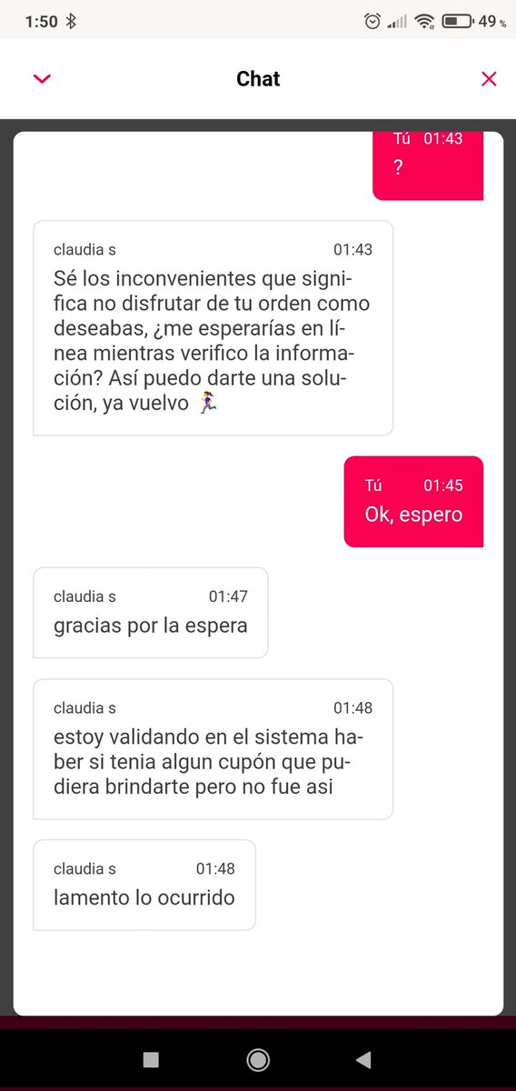 MARTINALMIRONOK's tweet photo. El servicio DESASTROSO de @pedidosya, casi dos horas esperando la cena y no solo te mienten en la cara, sino que luego de la mala experiencia no se toman la molestia de recompensarte. https://t.co/1oC0ikZNWk