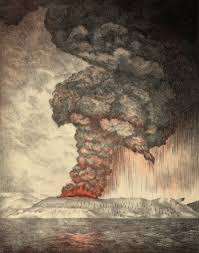 Bugün tarihte, 27 Ağustos 1883'te Endonezya'nın Krakatow Yanardağı dehşet verici bir patlamayla uyanarak tarihe geçti. Patlama o kadar şiddetliydi ki çevresindeki adaları yerle bir etti, gökyüzüne devasa bir duman ve kül sütunu yükseldi. Ses dalgaları ise dünyanın etrafında tam