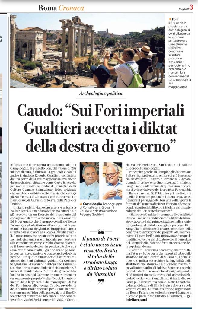 Domanda per il sindaco @gualtierieurope? I #Fori rimangono vandalizzati dal traffico come si legge nell’articolo? E @ParcoColosseo che fa? @tocciw @giocaudo @eugenio_patane