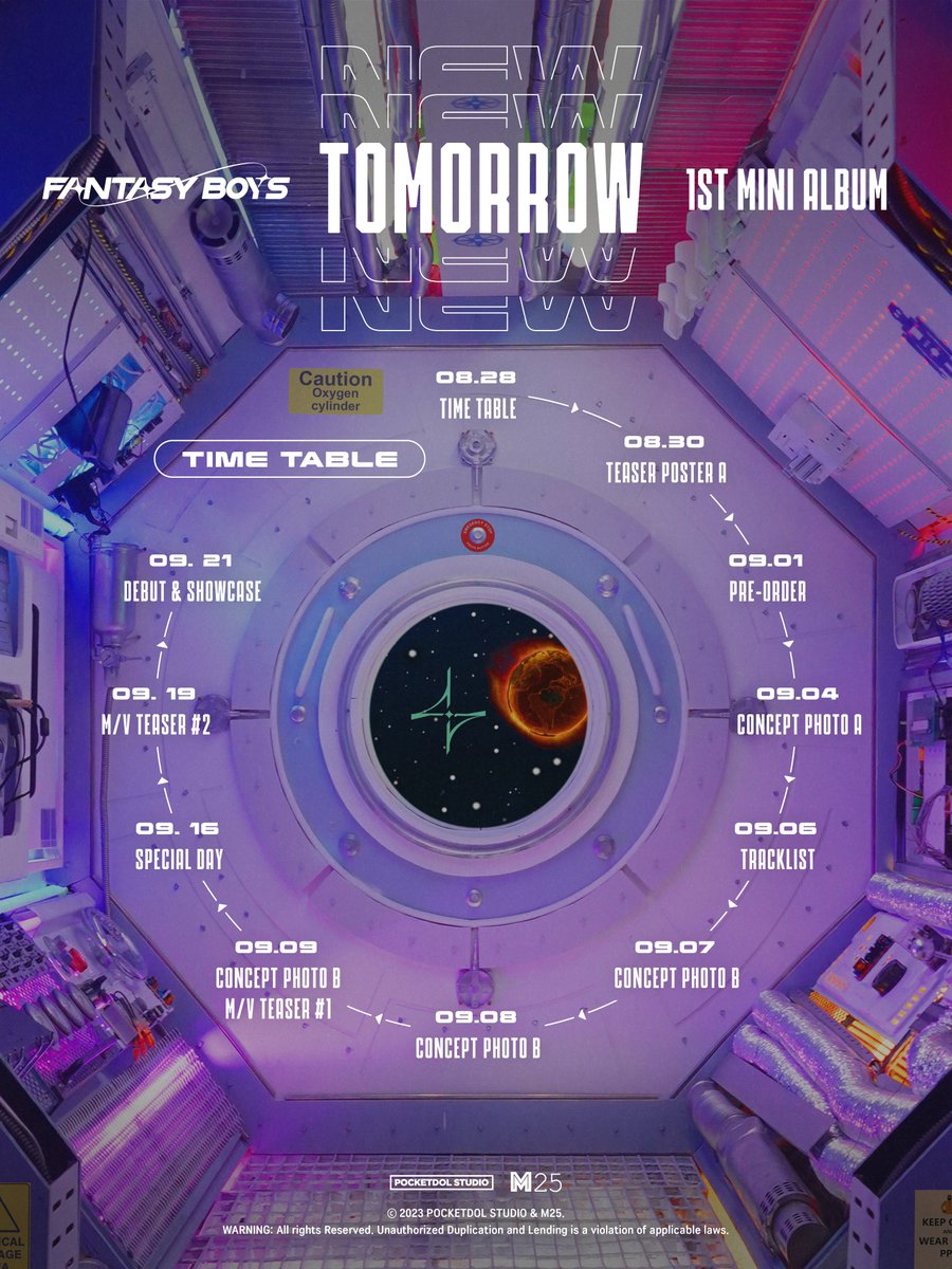 fantasyboys_twt's tweet photo. [✨]
FANTASY BOYS 1st Mini Album [NEW TOMORROW]
TIME TABLE
 
2023.09.21 6PM (KST)

#FANTASYBOYS #판타지보이즈
#NEWTOMORROW https://t.co/CFvesslrEs