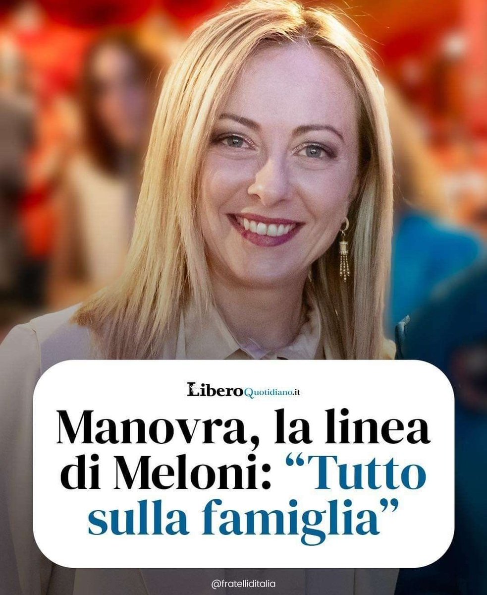 TommasoFoti's tweet photo. Per il governo Meloni la priorità resta la crescita demografica ed il sostegno alle famiglie. Un impegno assunto attraverso un nuovo stanziamento di risorse di 1,5 miliardi che aiuterà le coppie, i figli e l'occupazione.  Viva l'Italia, viva @FratellidItalia 🇮🇹 https://t.co/EmG1teh0xx