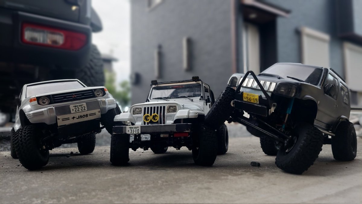 PG3110akiho's tweet image. SWB熱再燃🔥
JB23 MST CMX 
WRANGLER RC4WD TF2 SWB 
PAJERO MST CFX ISF 
#スケールクローラー
#ラジコン
#scalecrawler