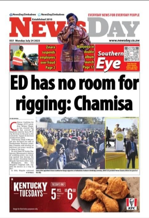 GondaiMutongi's tweet photo. Tikati gare gare toyeuchidzana zvakataurwa naChamisa before Elections

The elections were free and fair #EDpfeee https://t.co/ZlCxnftlAB