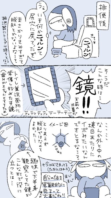 【実録】トイレに置いてた手鏡が意外な形で役に立った #ノンタンと夫氏の実録 