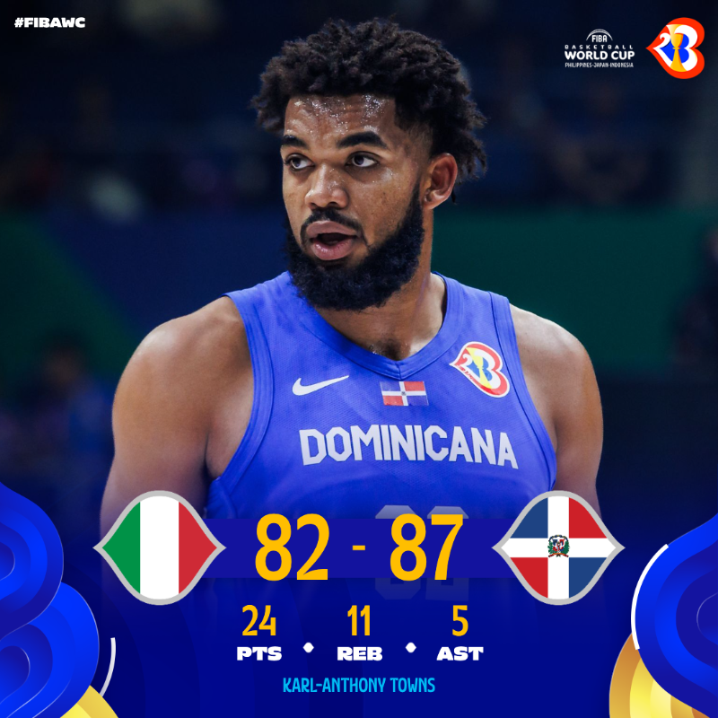 FIBAWC's tweet photo. Dominican Republic make it a perfect 2/2 🔥

#FIBAWC x #WinForDominicana 🇩🇴