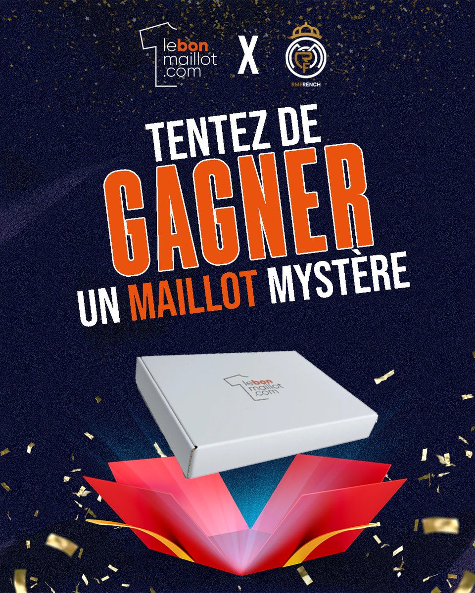 🎁 CONCOURS 🎁

La saison 2023-2024 étant lancée, on a envie de vous régaler pour la rentrée ! Avec @Lebonmaillotoff on a décidé de vous offrir une box maillot mystère (promis il n’y aura pas de Barça ou Atlético) !

✅ CONDITIONS :

1️⃣ Abonnez-vous à @Lebonmaillotoff et