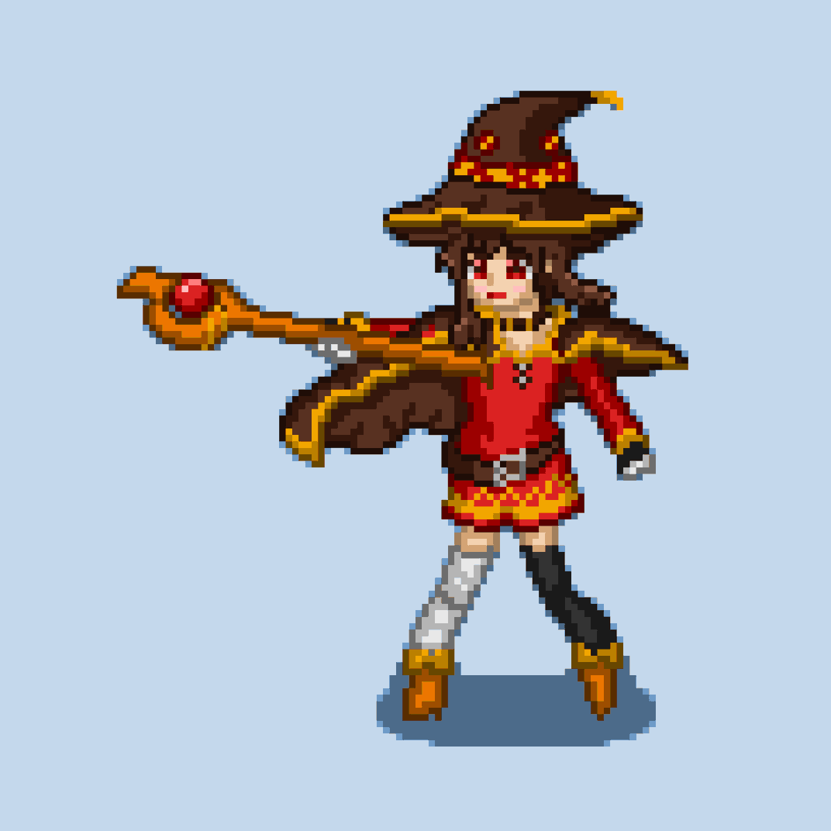 Pixel_donuts's tweet photo. 【このすば】　めぐみん

#ドット絵
#pixelart
#この���晴らしい世界に祝福を https://t.co/NfP0Dsaw1A