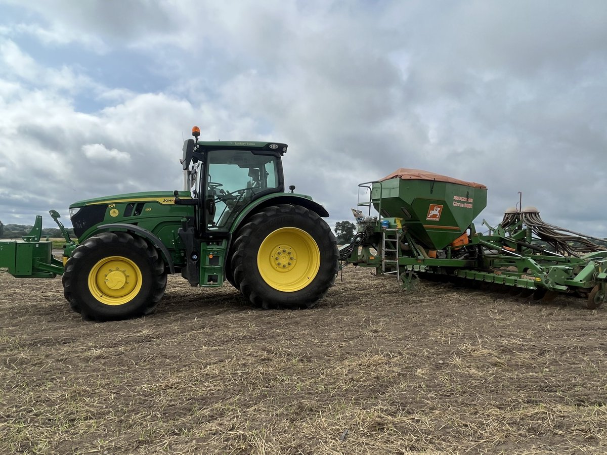 LittleBigFarm's tweet photo. Harvest 2024 has started !!
I am out drilling with the #amazone cirrus, planting OSR (oil seed rape) I am using a hybrid variety #Dekalb #exStar @Bayer4CropsUK which has a seed dressing on called Integral Pro @BASF this is a bio fungicide which improves plant establishment and vigour.
The seed dressing potentialy helps the OSR grow away from the cabbage stem flea beetle due to the establishment and vigour trates.
I am drilling at 2.5kg/ha with the John Deere 185 on the front.
#drilling #oilseedrape