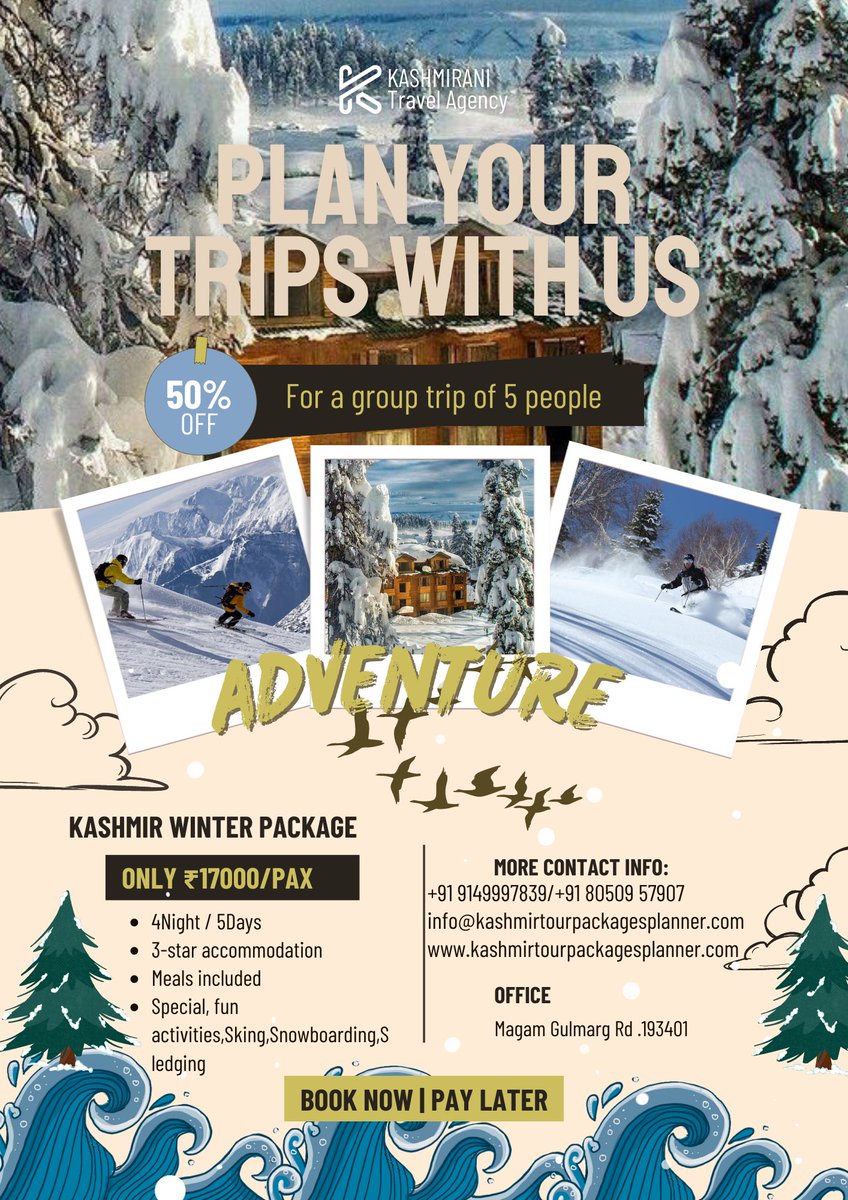 Kashmirani0's tweet photo. Unveiling the Kashmir Winter Package – Your Gateway to Bliss
Welcome to Kashmir, a land of breathtaking beauty and unparalleled serenity. At Kashmiranai,
#kashmir #kashmirtourpackagesplanner #kashmirtour #kashmirani #Kashmiri https://t.co/HhY2UNuwXj