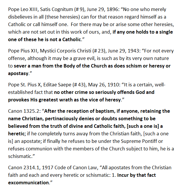 KGS_20's tweet photo. @friel_raymond Raymond, Francis is a heretic. He rejects many Catholic dogmas. Heretics are outside of and cannot hold authority in the Church. Popes have defined that heretics are the gates of hell. The gates of hell will not prevail Mt. 16:18. This is how we know that Francis is not the Pope. https://t.co/oddqrfNPyl