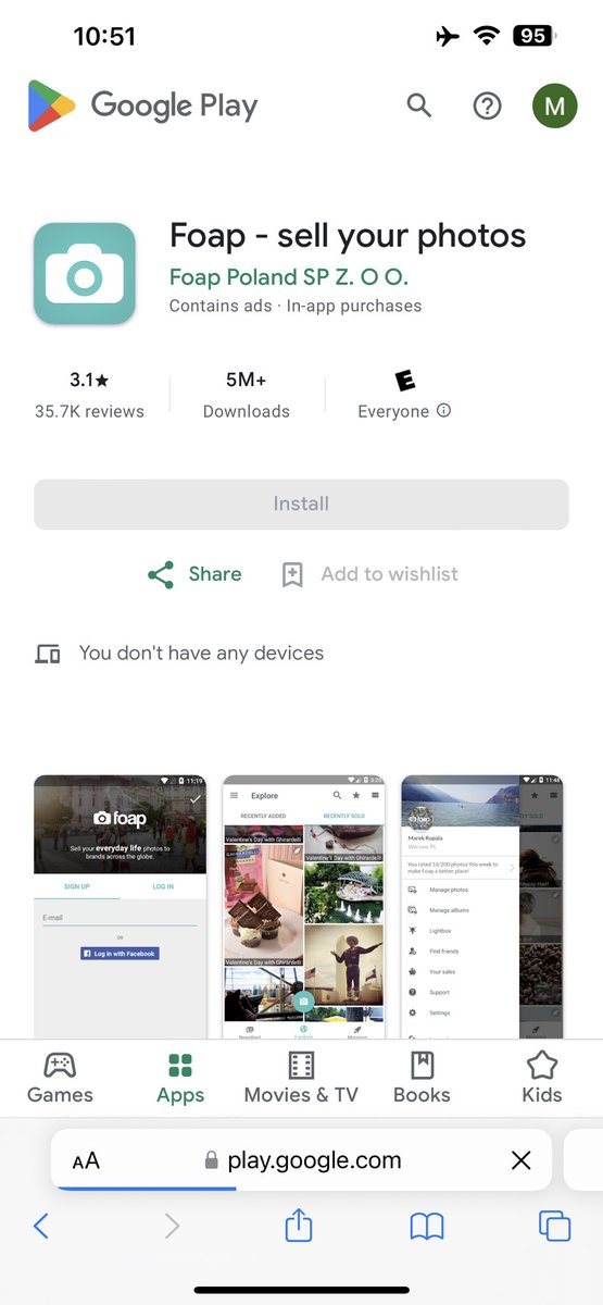 Foap app on google play store