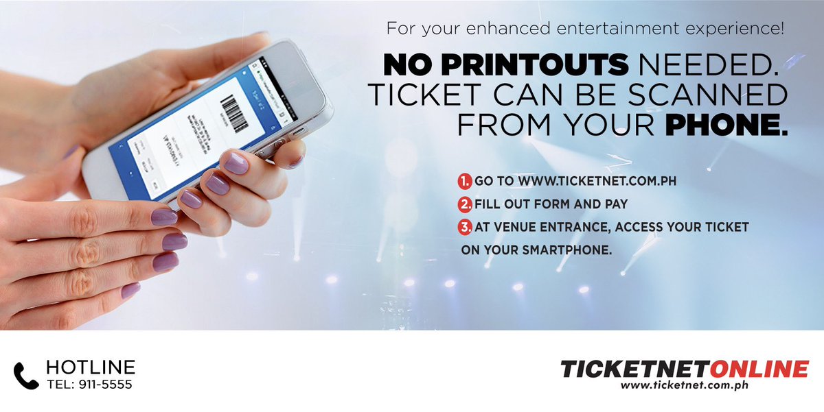 NO PRINTOUTS needed! 😉 Your e-tickets will be scanned from your phone. #TicketNet