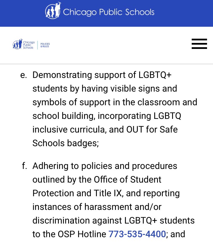 EndWokeness's tweet photo. Chicago elementary schools are required to have “visible signs and symbols” showing support for LGBTQ+ https://t.co/S7cpz2ugN6