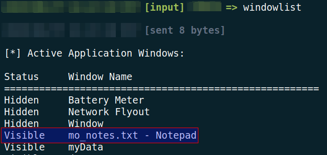 NinjaParanoid's tweet photo. #redteamtip: This is one of the quickest wins you can have in a Red team. During my last engagement, I found an active notepad process, but was not able to access its network path as the location of the text file was unmounted. However, since the process was active, I checked the status of the process using 'psgrep' and 'windowlist' command of Brute Ratel.
The 'windowlist' command does show the path of the share at times.
Next, I dumped the notepad memory and extracted the dump in a fileless manner.
Finally, used strings and grep on the dump file offline to search for the user's name and its adjacent strings.
Make note that notepad.exe/office etc. stores the buffer of the process in UNICODE. Thus you have to use 'strings --encoding=l' to search UNICODE strings and then use grep without casing (-ie). In my case I searched for the user's name with -A (after text) and -B (before text) to search for adjacent lines of text which might contain password. Remember that LSASS is not the only thing that stores passwords π, and you might not get all sensitives files just by searching for files, as some might only exist in memory π€.