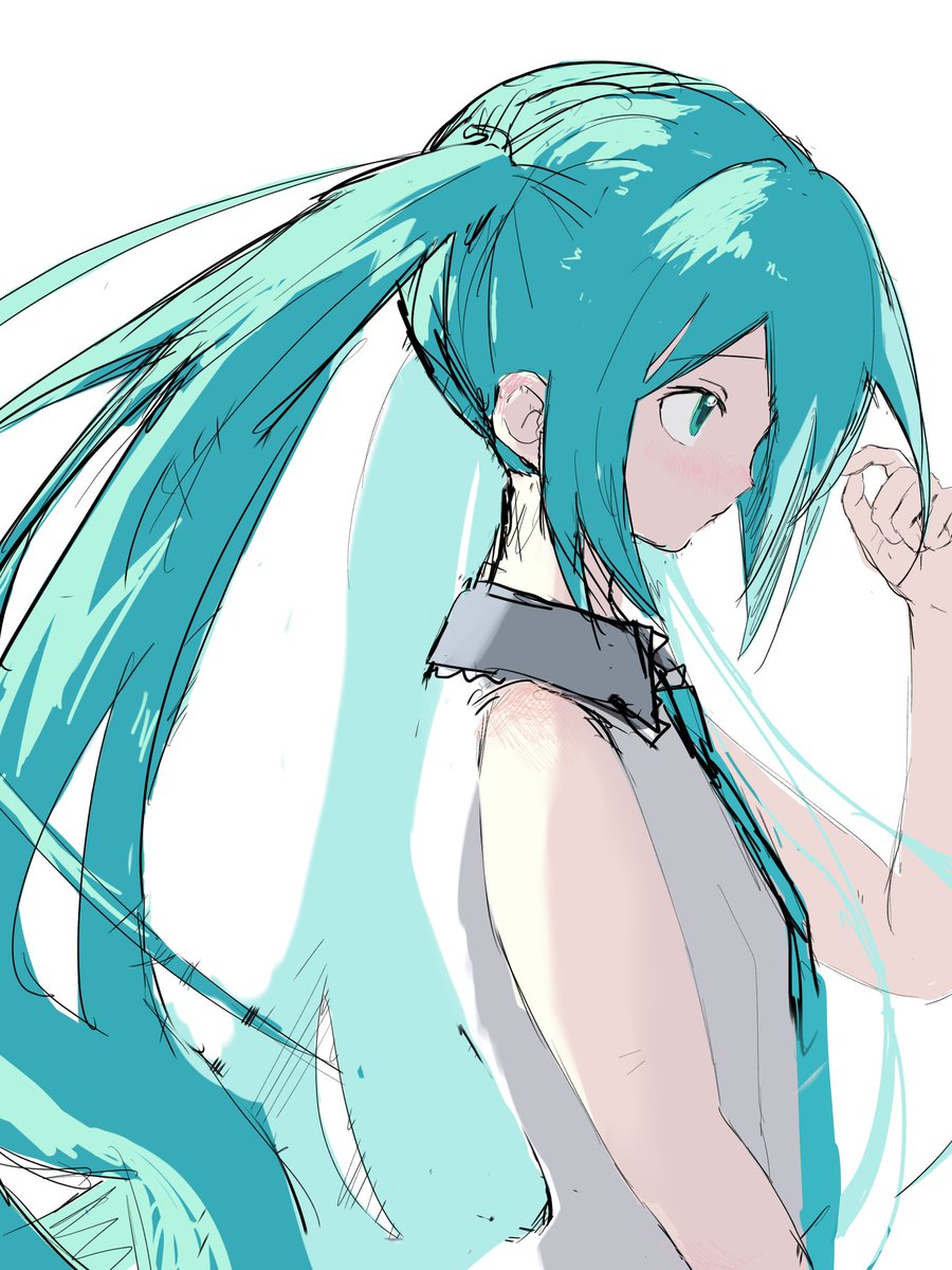 初音ミク 「やることあると身に覚えのない絵が増えていく…… 」|桃江のイラスト