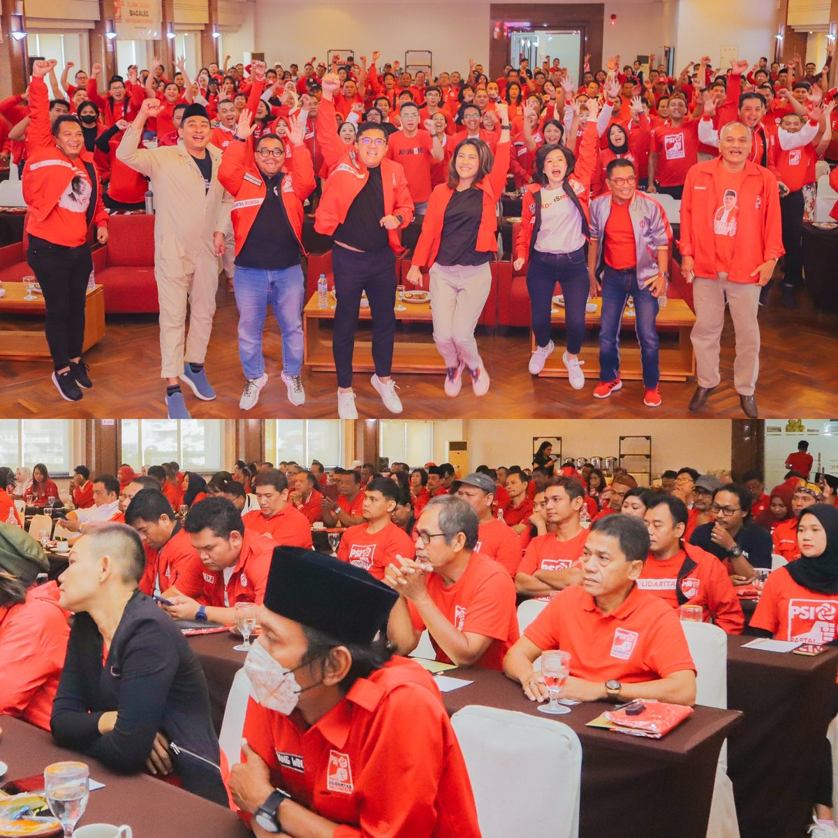psi_id's tweet photo. Semarang Gayeng!! 

Ratusan Kader &amp; Bacaleg PSI Dapil 1 2 3 9 10 berkonsolidasi memanaskan mesin perjuangan!🔥🔥

Jawa Tengah Pasti Menang Banyak!🙌🏻 
#Jokow15me
#Jokowisme
#PartaiSolidaritasIndonesia
#PSI https://t.co/GcyfRQMqFS